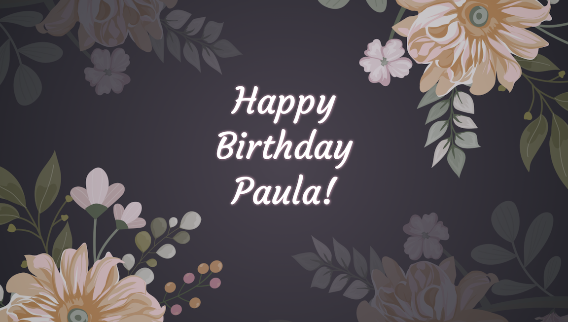 Screenshot of the Birthday project, an interactive web-based birthday greeting card